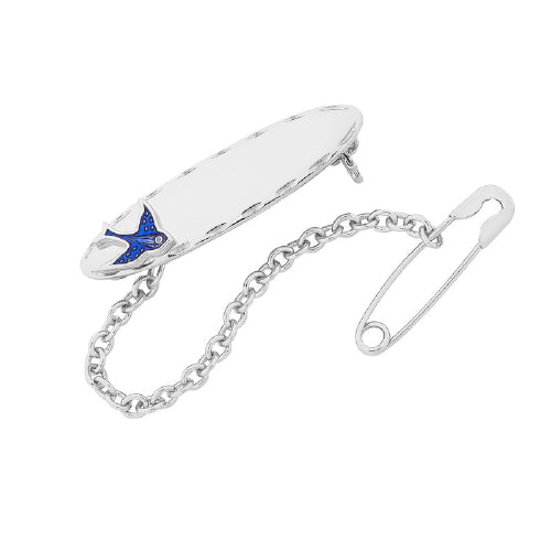 Sterling Silver Bluebird Baby Brooch