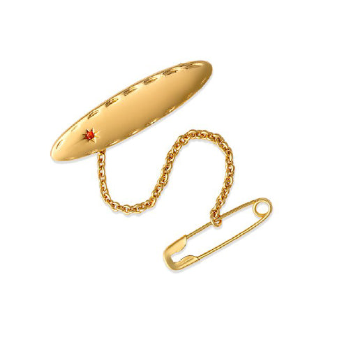 Gold plated baby brooch