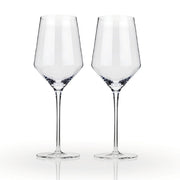 Angled Crystal Chardonnay glasses