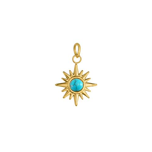 Turquoise North Star Charm