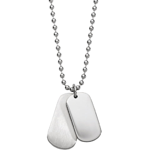 55cm Double Dog Tag Ball Chain