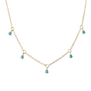 Gold plated turquoise necklace