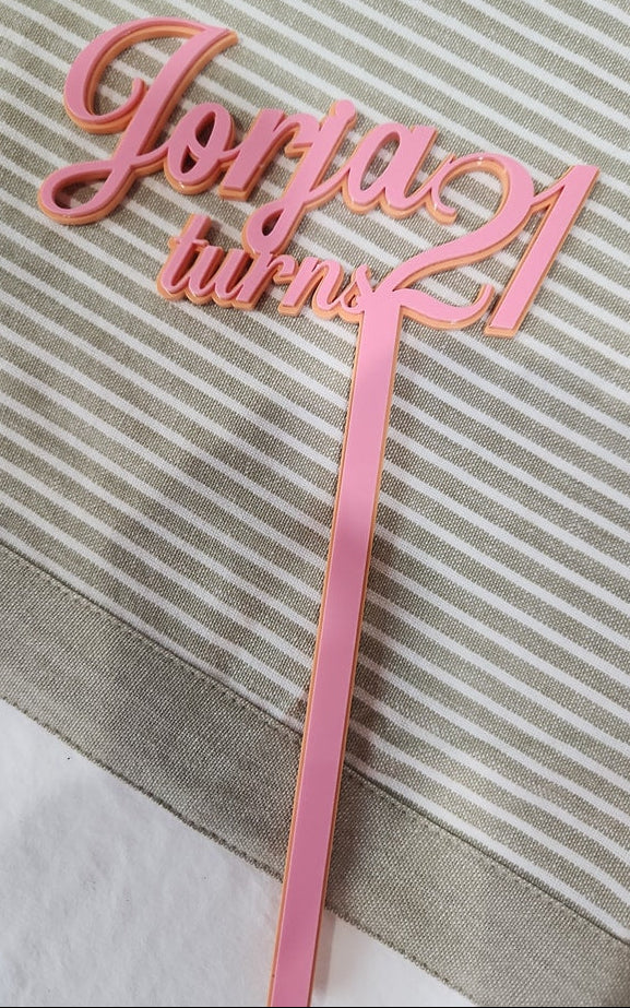 Cake Topper - 2 layer