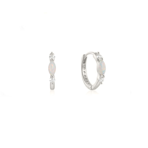 Sterling silver Opalite & CZ earrings