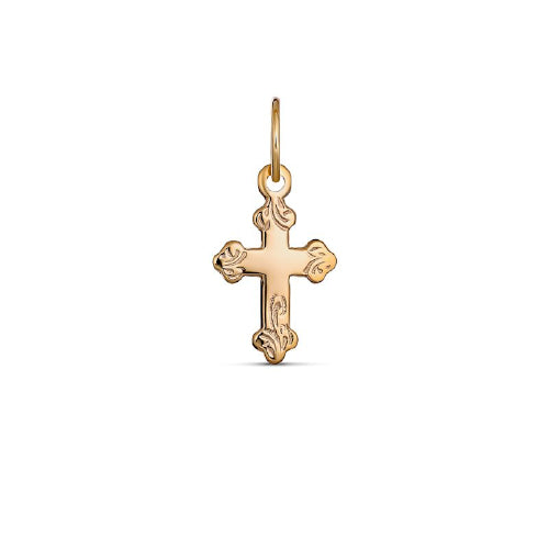 9ct Small Gold Engraved Cross