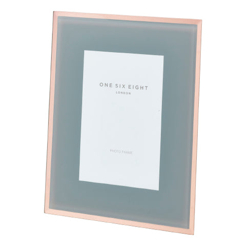 Grey glass photo frame 10 x 8