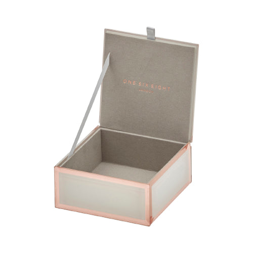 Sara White/rose Gold  Small Jewel Box