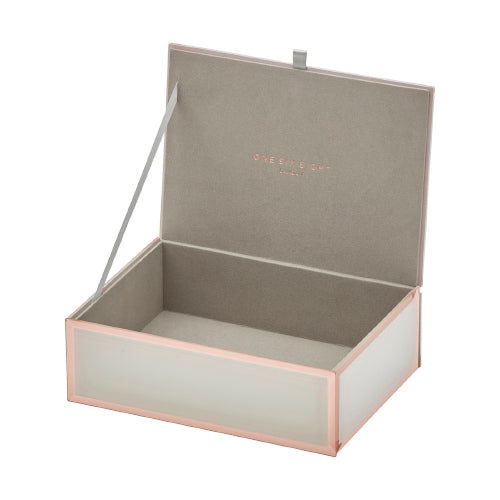 Sara White/rose Gold Medium Jewel Box