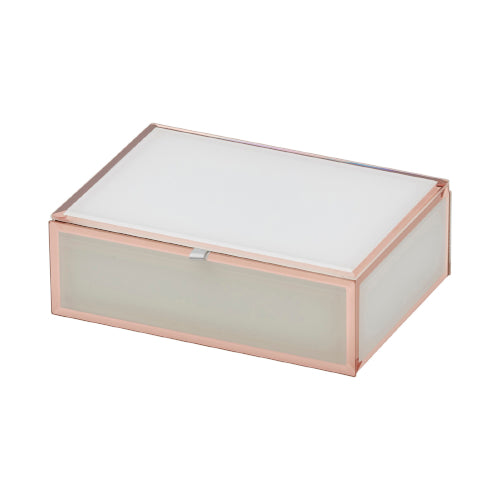 Sara White/rose Gold Medium Jewel Box
