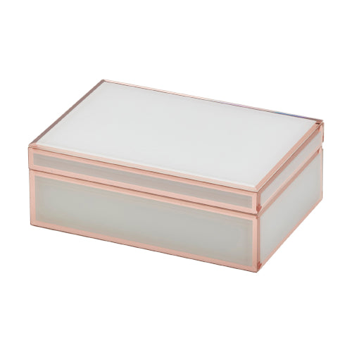 Sara white & rose gold jewel box