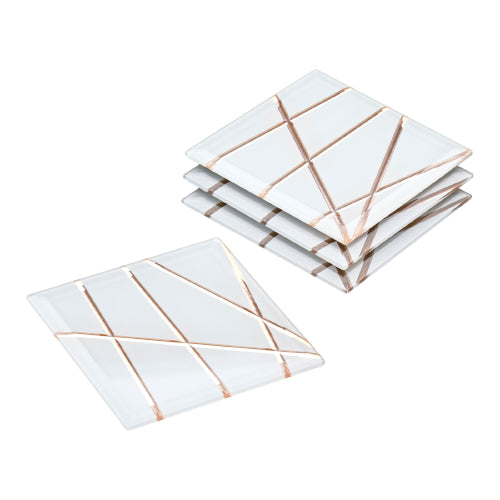 Geo glass coasters