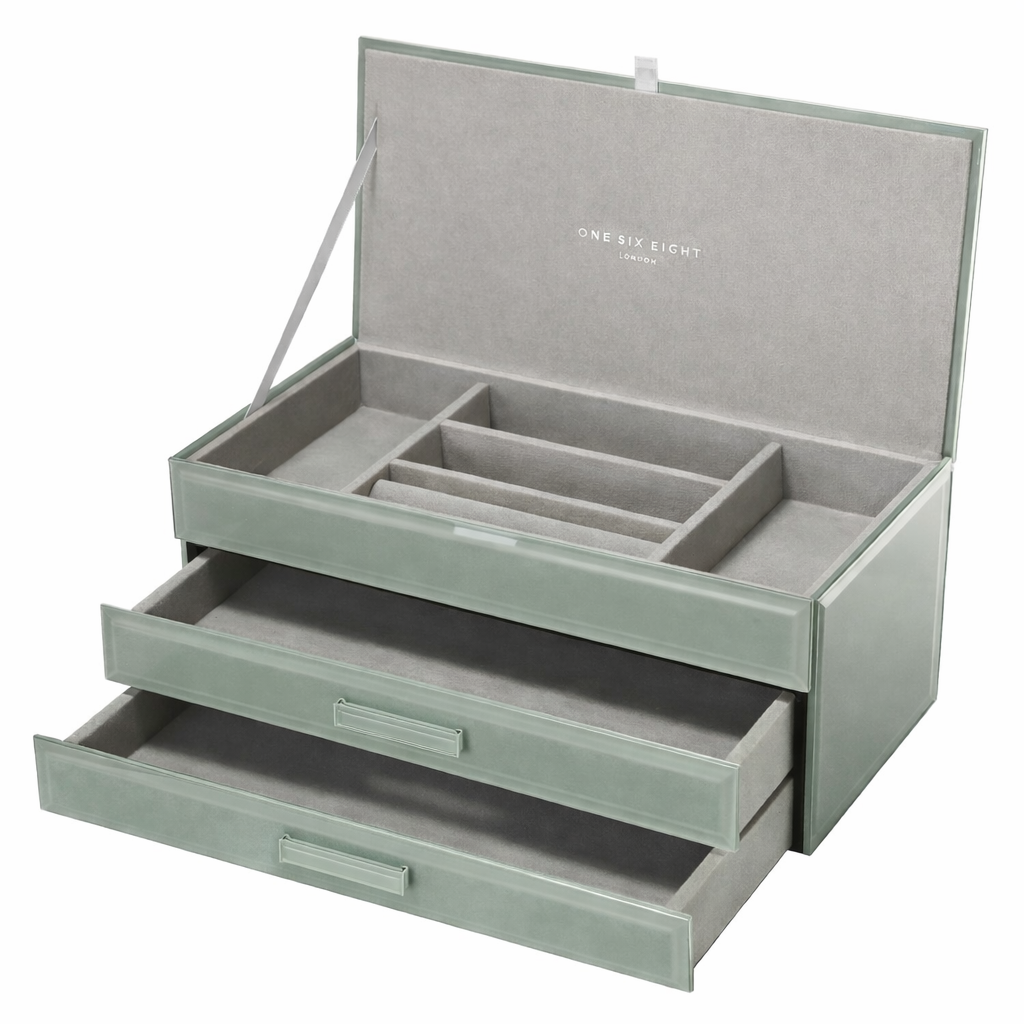 Gabriella Olive Green Jewel Box