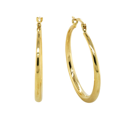 9ct bonded hoop earrings