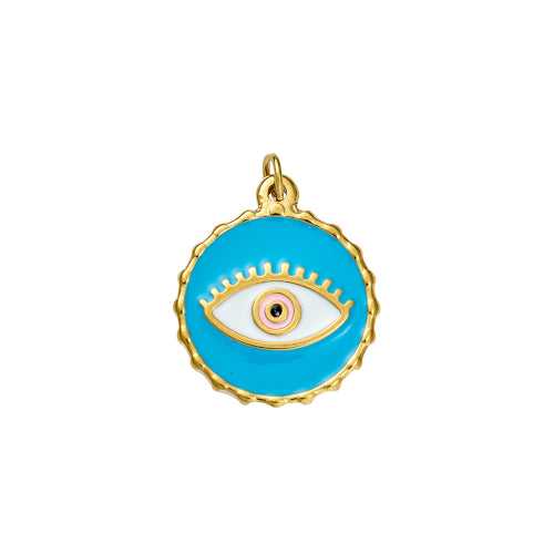Evil Eye Enamel Charm