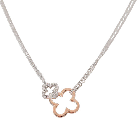 Sterling silver flower necklace