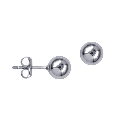 6mm sterling silver ball studs