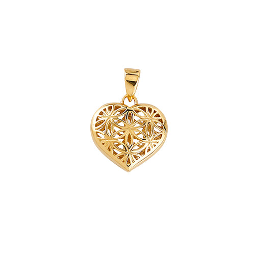 9ct filligree pendant