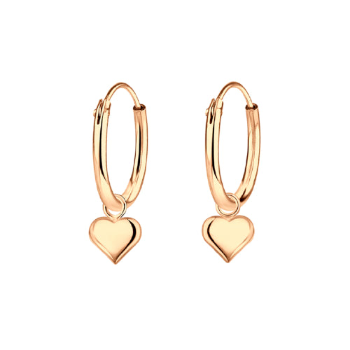 Kids Heart Charm Huggies
