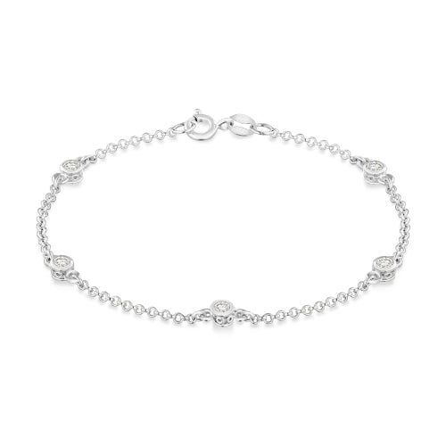 Sterling silver Station Bracelet