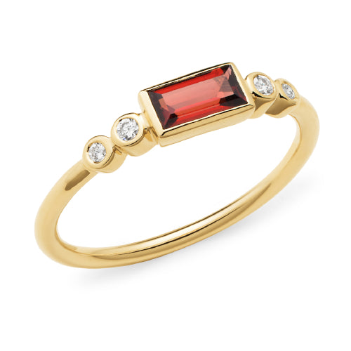 9ct London Topaz & Diamond ring