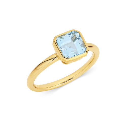 9ct blue topaz ring