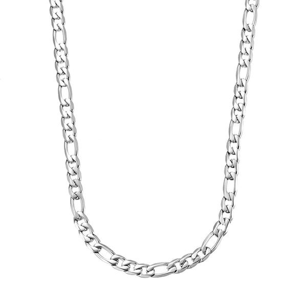 55cm Steel Figaro Chain 5mm