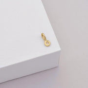 9k Tiny Letter Charm O