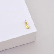9k Tiny Letter Charm G