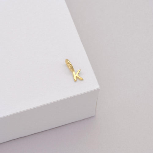 9k Tiny Letter Charm K