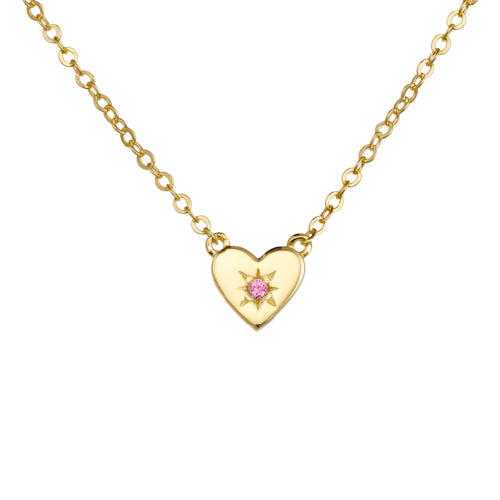 Gold plated heart necklace