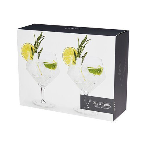 Viski angled Gin glasses