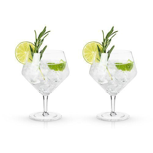 Viski angled Gin glasses