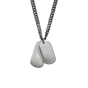 Steel double dog tag necklace