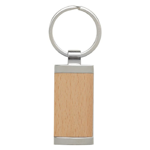 Timber engraved keyring