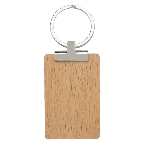 Timber engraved keyring