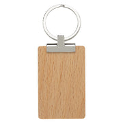 Timber engraved keyring