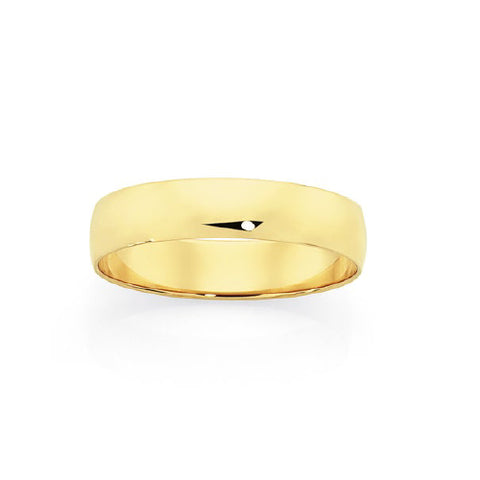 9ct gold barrel shaped wedder