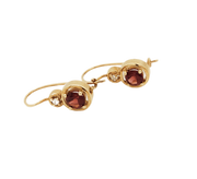 9ct Garnet & Diamond earrings