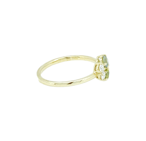 9ct Madagascar Sapphire & Diamond ring