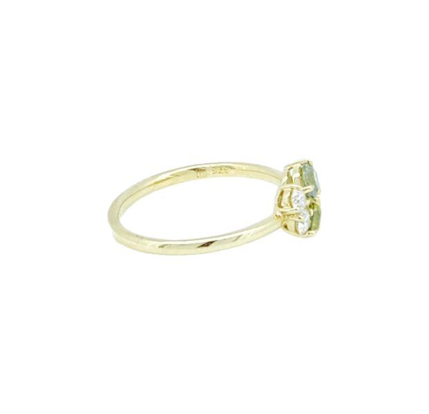 9ct Madagascar Sapphire & Diamond ring
