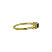 9ct Ceylon Sapphire & Diamond ring