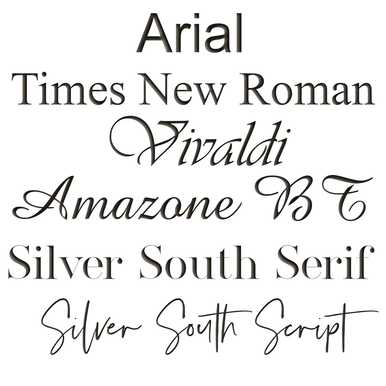 Engraving styles for baby brooch & bracelet