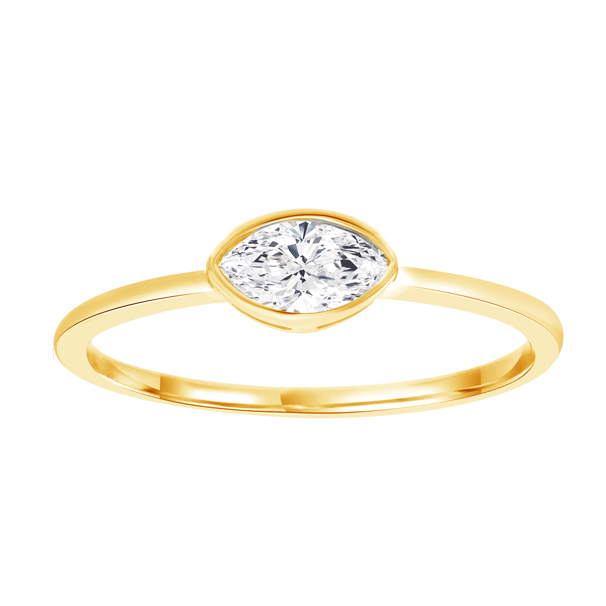 9ct Lab Diamond Marquise Ring