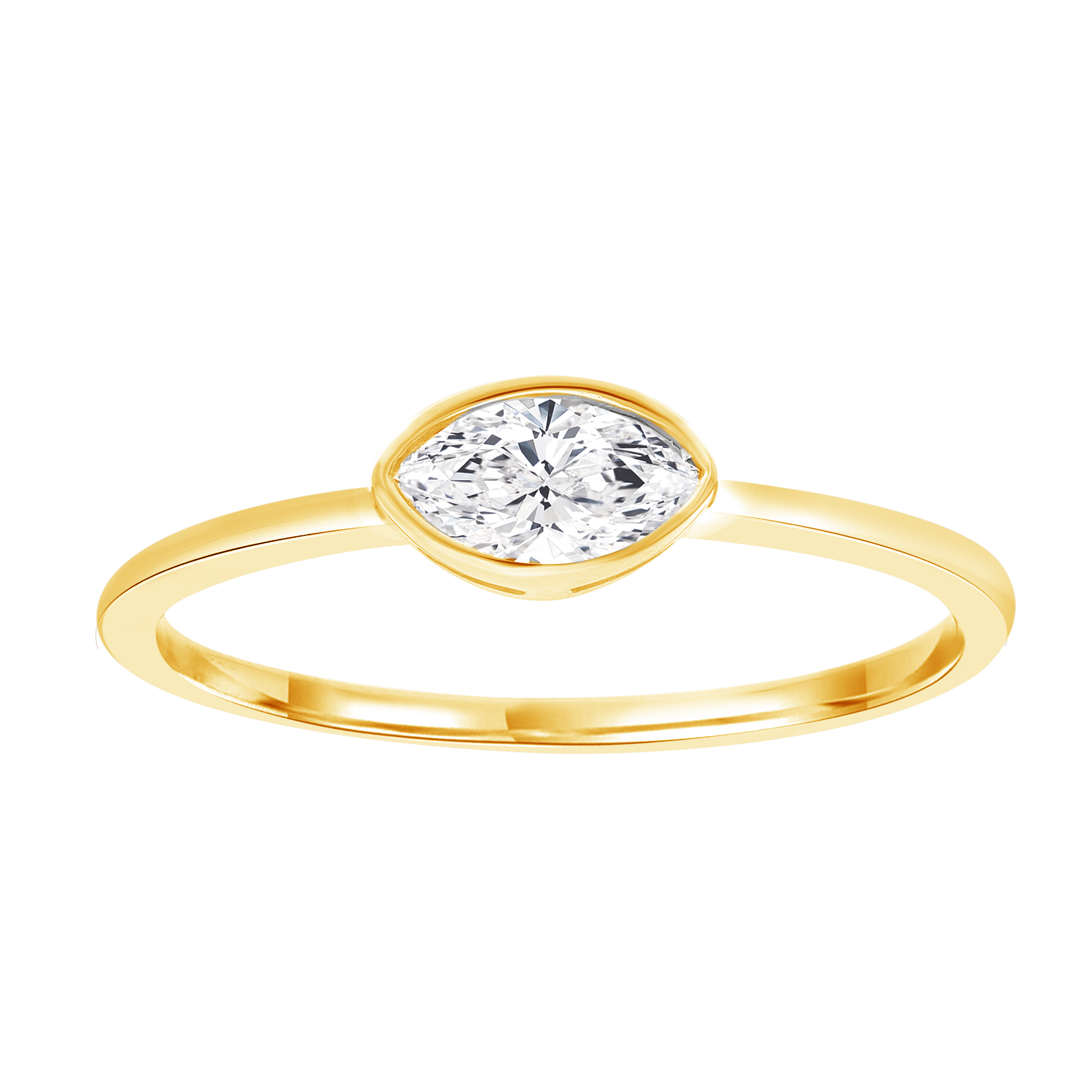 9ct Lab Diamond Marquise Ring