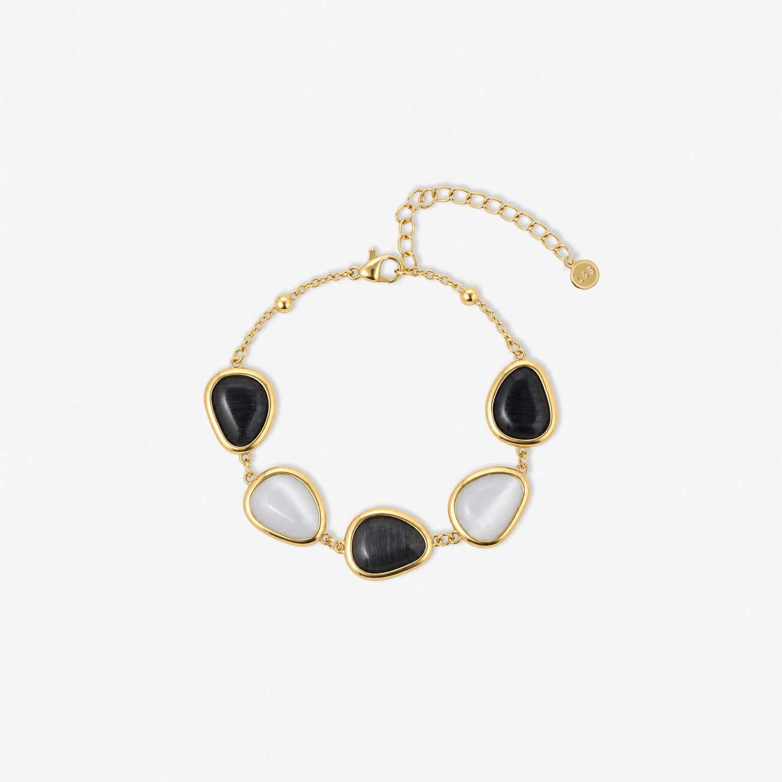 Via Resin Black & White Bracelet