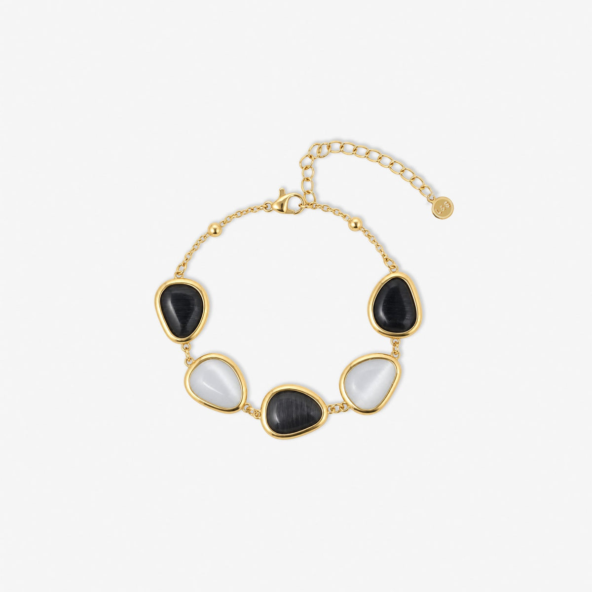 Via Resin Black & White Bracelet