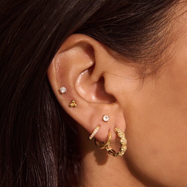 Night Sky Star Hoops