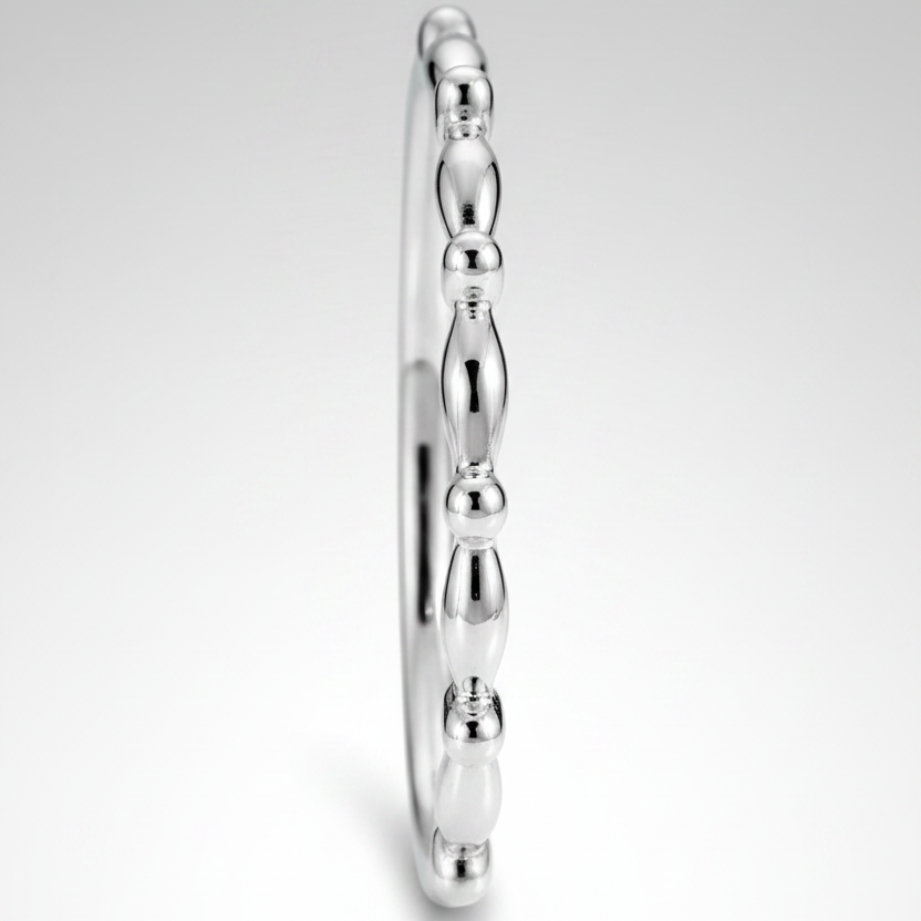 9ct white gold stacker ring