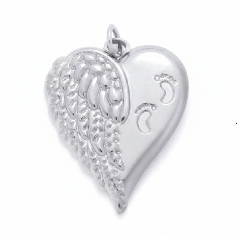 Wings Heart Charm