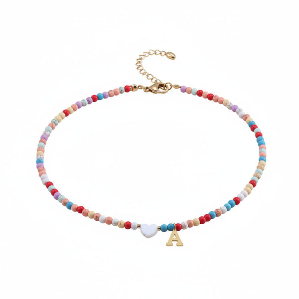 Beaded Initial Necklace